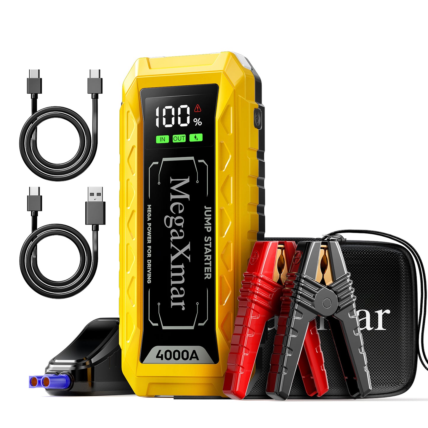 MegaXmar U4000 4000A peak current car battery jump starter