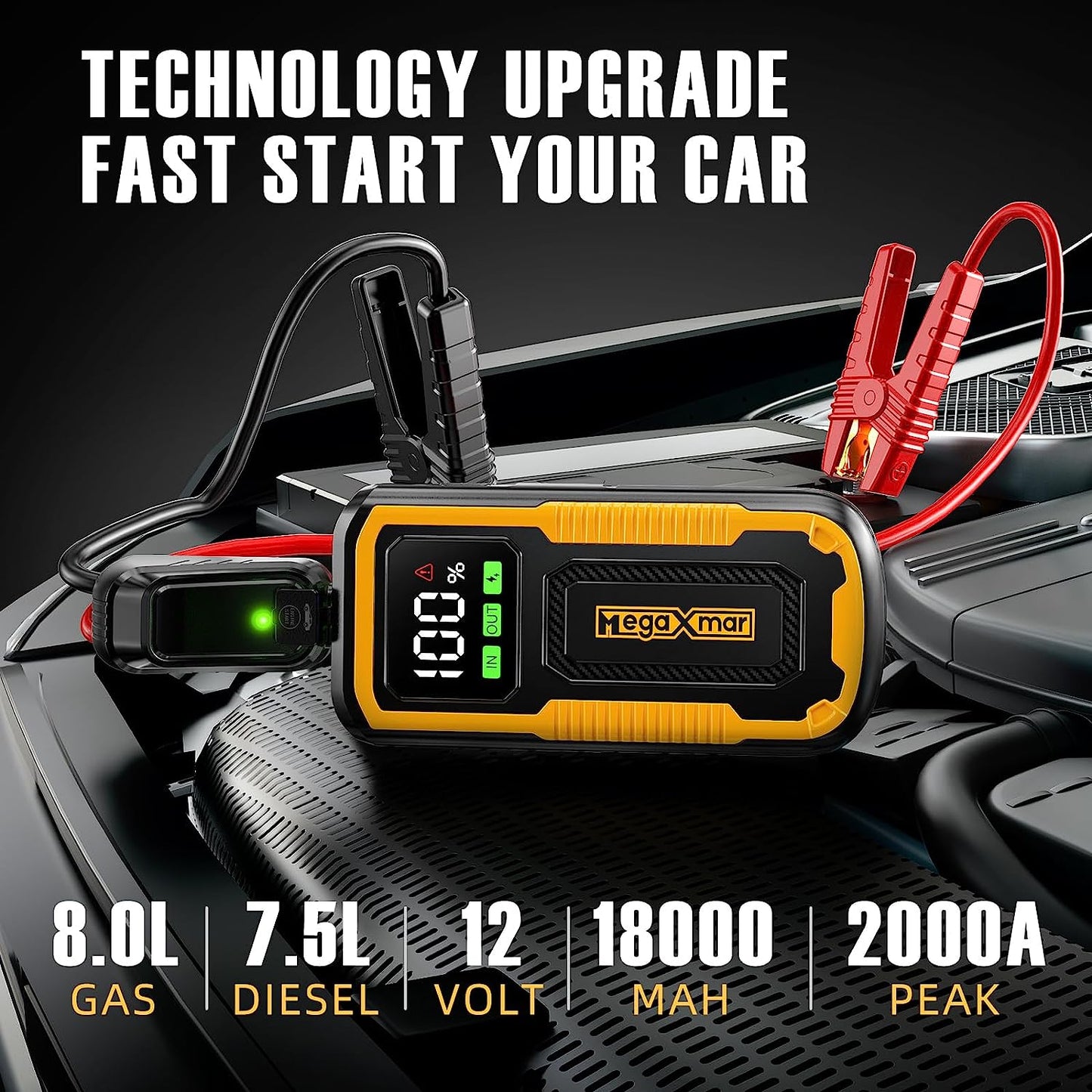 Megaxmar 2000A PORTABLE JUMP STARTER