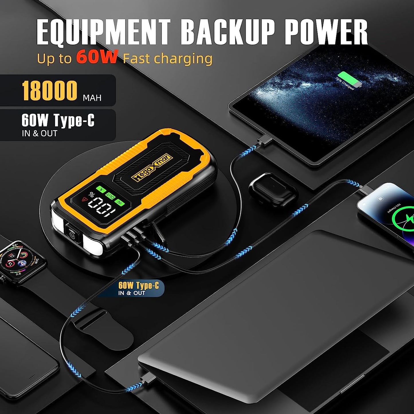 Megaxmar 2000A PORTABLE JUMP STARTER
